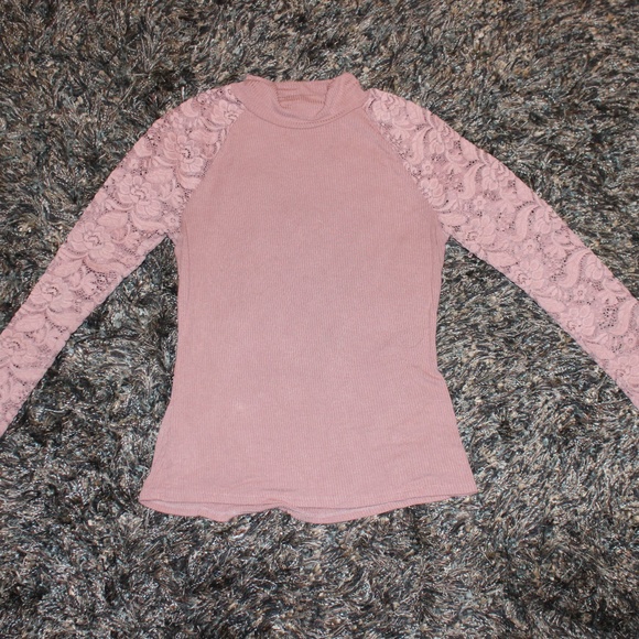 Lace Long Sleeve Shirt Charolette Ruse M - Picture 2 of 6